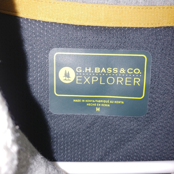 G.H. Bass Artic Terrain Fleece Mens Gray Vest Sz M - Picture 3 of 6